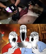 Joseph Rosenbaum dead body corpse photographed phones Soyjaks Recording his death taking pictures Meme