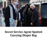 biden secret service carrying diaper bag