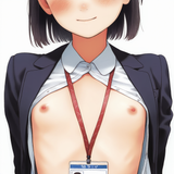 1girl, close-up, flat chest, completely flat chest, white background, open cloth s-1232756734