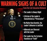 biden warning signs of a cult