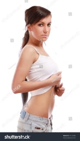 stock-photo-a-young-woman-showing-her-belly-side-view-76114096