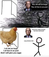 chicken eat bugs live in pod