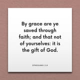 For by grace you have been saved through faith3
