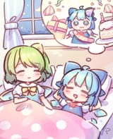 CIRNO IN BED WITH DAIYOUSEI DREAMING ABOUT A PARTY