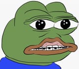 cartoon frog with braces