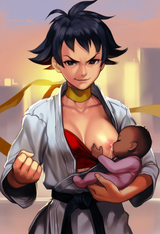 1girl, 1boy, street fighter, impasto, painterly, painting (medium), {{realistic s-268468152