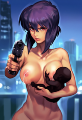 1girl, 1boy, ghost in the shell, impasto, painterly, painting (medium), {{reali s-3587617704