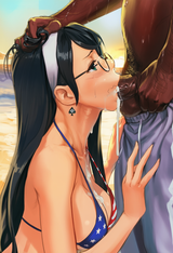 1girl, 1boy, kantai collection, impasto, painterly, painting (medium), {{realis s-3286435857
