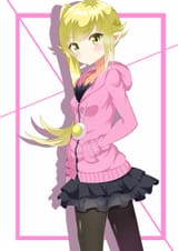 s - 2012636 - 1girl bad_id blonde_hair hands_in_pockets long_hair monogatari_(series) nisemonogatari oshino_shinobu pantyhose p