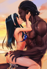 1girl, 1boy, irotoridori no sekai, impasto, painterly, painting (medium), {{rea s-4072196366