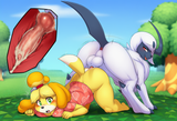 outdoors, park, anthro on feral, detailed, side view, 1.3__doggystyle__, size di s-3975249884