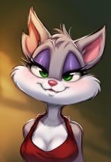 female, anthro, rita (animaniacs), bedroom eyes, bust portrait, colored sketch, s-12012444