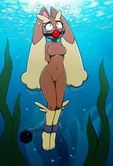 female, solo, anthro, naked, lopunny, medium breasts, pink nipples, innie pussy, s-941188268