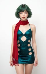 a_beautiful__korean_1_2__woman__25_year_old_adult__green_hair__curly_hair__short_hair__pixie_cut__medium_breasts__flat_chest__perky_breasts__thin_waist__blue_eyes____cowboy_shot__dynami_3295878378