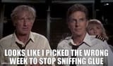sniffing glue