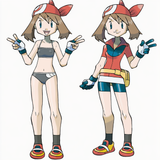 1girl, May (Pokemon), flat chest, completely flat chest, immature female loli, s-1787047895