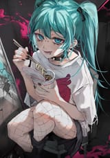 hatsune miku, VOCALOID, girl ミク