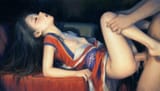 1boy, 1girl, solo focus, from side, clothed sex, standing sex, detailed backgrou s-3051460638m