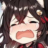 anime-girl-crying-with-cat-ear-red-bow-generative-ai_958124-30475