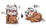MIKE WEARING A BLANKET