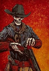 skele with a shotgun