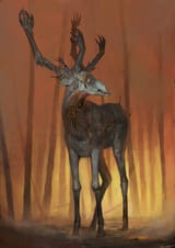 burning necro deer