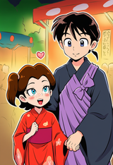 _in the style of (mario_(series) + official_art), 1__outdoors japanese festival s-3267312123