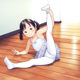 1girl, loli, aged down, child, immature female, leotard, pantyhose, white pantyh s-2861686038