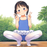 1girl, loli, aged down, child, immature female, leotard, pantyhose, white pantyh s-1945114241