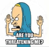 beavis are you threatening me
