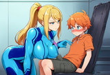 a (In the style of (Metroid) + official_art, 1__indoors sci-fi, nsfw, motion_li s-717885478