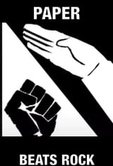 paper beats rock black fist blm