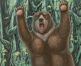 Forest Bear (Portal Three Kingdoms) - art by Wang Yuqun