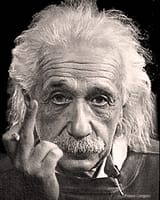 einstein middle finger