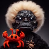 👩🏿🐒