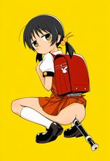 1girl, vocaloid, kaai yuuki, recorder, anal, object insertion, squatting, skirt s-3729069099