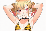 1girl, loli, aged down, flat chest, kitagawa marin, bikini, tiger print, tiger p s-3983240847