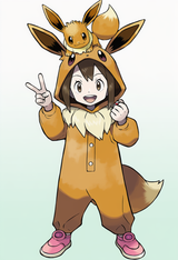 1girl, loli, aged down, ken sugimori, sugimori ken, Pokemon, Eevee onesie, Eevee s-2864476217