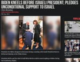 biden kneels before Israel PM