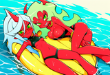 From_above, .85__(In the style of panty _&amp;_stocking_with_garterbelt + style_Paro s-642231284