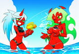 Swimming, .65__(In the style of panty _&amp;_stocking_with_garterbelt + style_Parody s-864986663