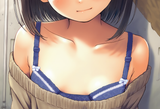 1girl, close-up, off-shoulder sweater, beige sweater, collarbone, shoulders s-967274284
