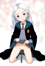 1girl, child, immature female, white hair, {{wavy hair, long hair}}, blue eyes, s-3745359894