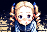 close-up, portrait, 1girl, 1boy, loli, child, little sister, long hair, curly ha s-1950788331