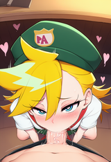 Pov,from_above,fellatio, .65__(In the style of panty _&amp;_stocking_with_garterbelt s-974054400