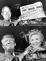 trump shows hillary&#039;s false vistory win