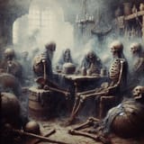skeleton at the table all dead