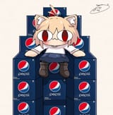 pepsi, Neco Arc, fanart ネコアルク - Pepsi Throne