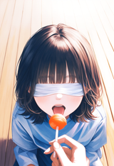 1girl, loli, aged down, blindfold, blakc hair, blunt bangs, lips, portrait, clos s-1926756765