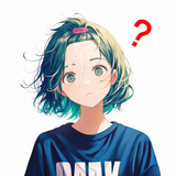1girl, green hair, close up, green eyes, cum on forehead, head tilt, question ma s-1105034864